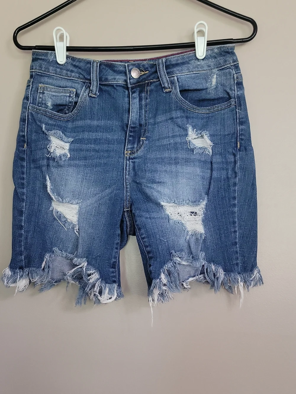 Cello Distressed Jean Shorts With Frayed Hem Size 5